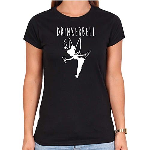 Drinkerbell for Medium Black women T shirt