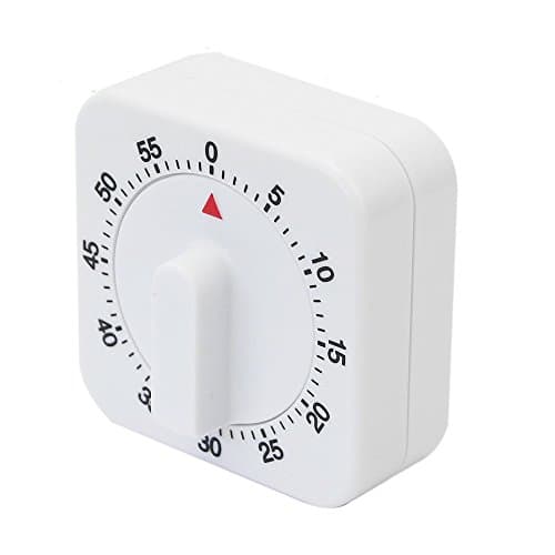 Fourthdec 60 Minutes Mechanical Timer with Alarm for Kitchen/Cooking (White)