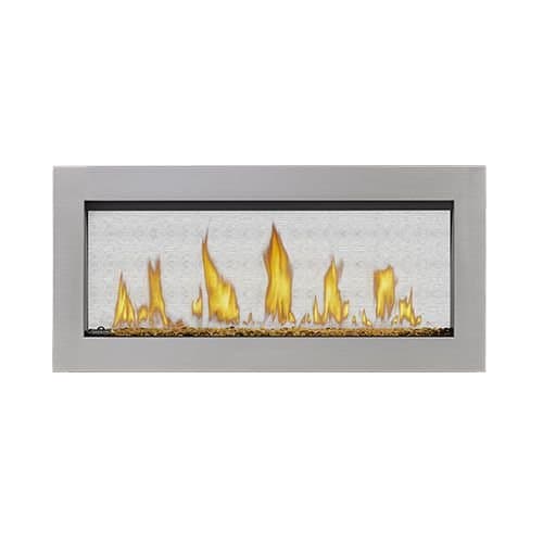 LV38 Linear See-Thru Fireplace w/ Two SS Flushing Frames- NG