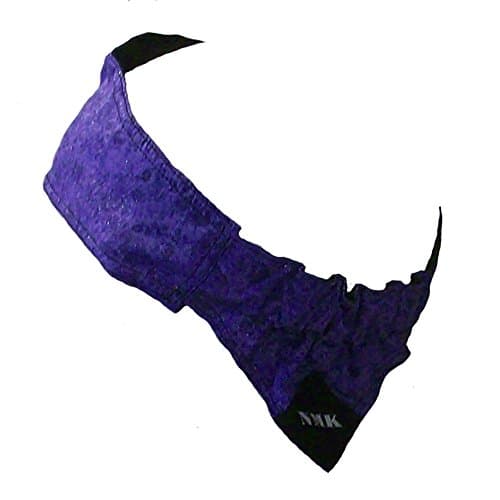 HW Purple Glitter Head Wrap ELASTIC BACK Doo Rag Biker skull cap back No Velcro