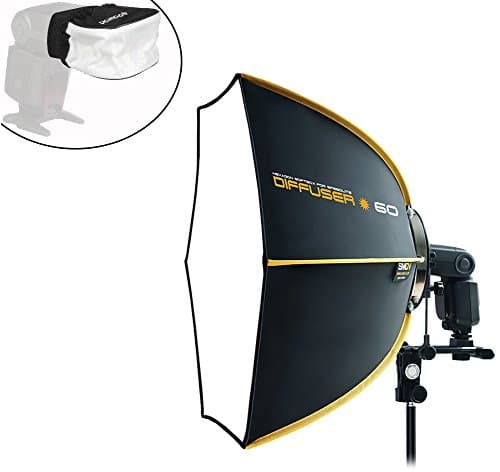 XP PhotoGear Professional Hexagonal Collapsible Speedbox Diffuser-60cm 23 x 20 Inches for Most Speedlight Flash Units