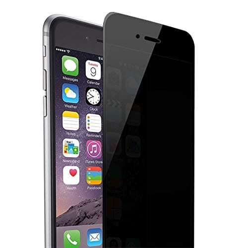 【Newest Version 2019】 Privacy Screen Protector for iPhone 8 Plus 7 Plus, Anti Spy 9H Tempered Glass, Edge to Edge Full Cover Screen Protector Anti-Fingerprint Full Coverage (Black)