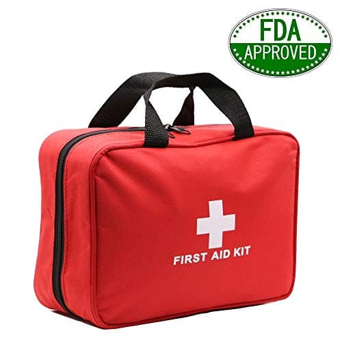 First Aid Kit 2018, Wolone FDA Certified Mini First Aid Kits Emergency Kit Bag 30 Kinds 210PCS,Large Space Survival Kit, Waterproof LightWeight First Aid Kit for Car Camping, Business,Workplace,Hiking