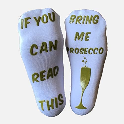 Luxury Combed Cotton"Bring Me Prosecco" Socks - Perfect Gift Idea, Fun Christmas or Birthday Present for Women, or Funny Novelty Gag for A Prosecco Lover #2