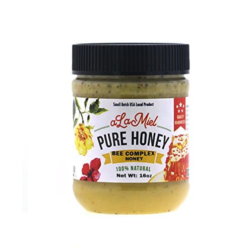 aLaMiel Bee Complex (Royal Jelly, Propolis, Pollen, Comb Caps, Raw Honey) - Made in USA - 100% Natural - Small Batch 1lb (454grams)