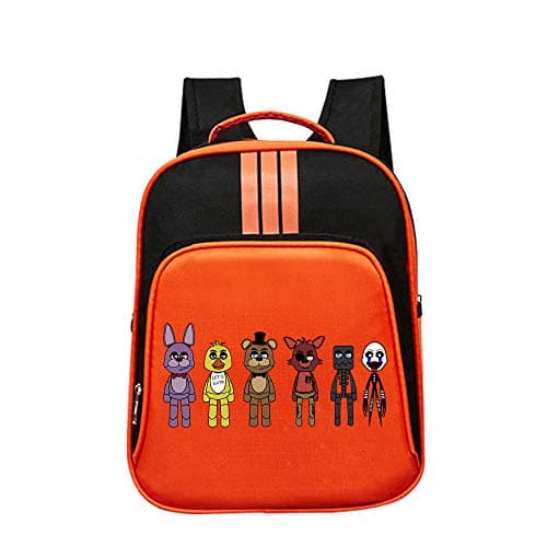 Five Nights at Freddy's Casual Backpack Classic Backpack Kindergarten School Bag for Girls Boys Anime Pattern Travel Casual Day Use Unisex (Color : Orange04, Size : 32 X 14 X 40cm)