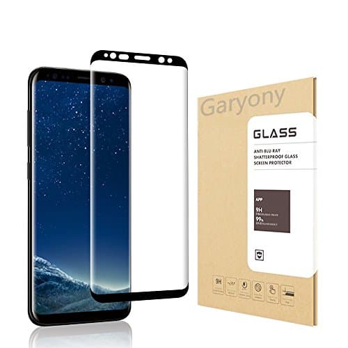 Garyony Galaxy S8 Screen Protector, Full Coverage 3D Curved Tempered Glass Premium High Clear Film 9H Hardness Anti-Scratch Free-Bubble with for S8 Plus 5.8¡± (Black)