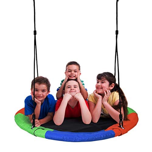 Extra Large 40'' Diameter Tree Swing,Children's Colorful Swing,400lbs Weight Capacity