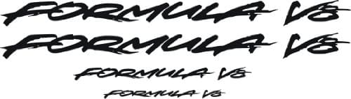 Graphicsplus123 Pontiac Firebird Formula V8 Door, Bumper and Headlight Decal Set (Black)