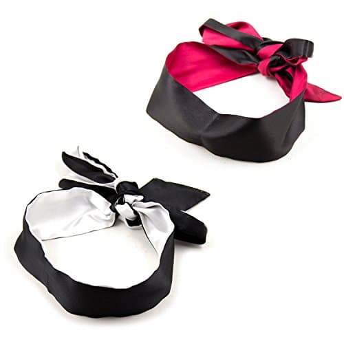 57" Long Satin Blindfold Soft Eye Mask Band Blinder Comfortable Sleep Masks(2 pack)