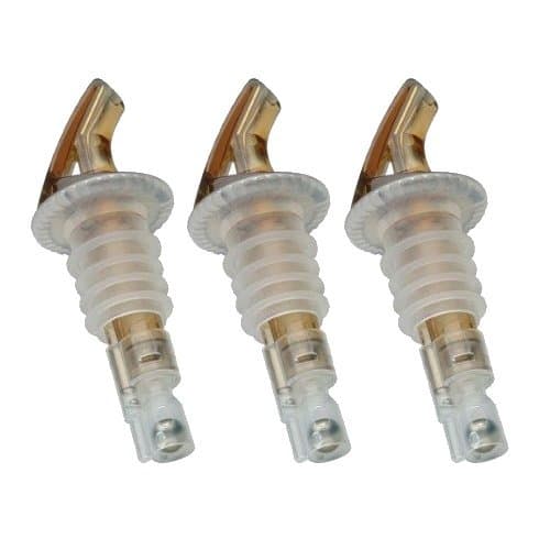 Precision Pour Measured Pourers 1/2 Oz"AMBER" Measured Pour. #1 Selling Brand- 3 Per Pack, Made entirely in the USA