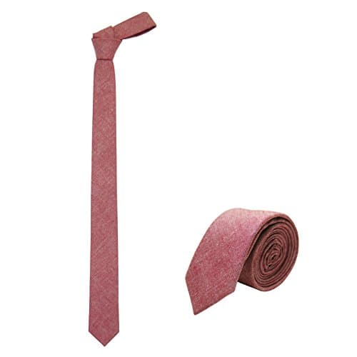 jnjstella Men's Cotton Solid Skinny Necktie 2" Tie
