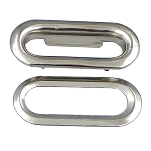 Bluemoona 100 Sets- Metal Oval Shaped Eyelets Grommet 6MM 7/16" X 30MM 1 3/16" with Washers Canvas Self Backing