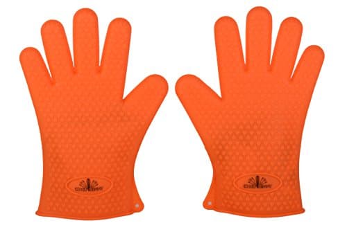 Chef Vinny Professional Silicone Oven Gloves (Orange)