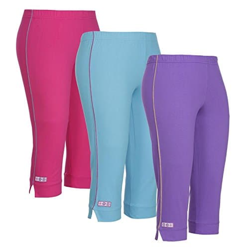 Girl's Regular Fit Capris (Pack of 3)