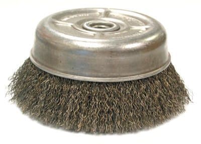 Crimped Wire Cup Brush For Small Angle Grinders-UC & UCX Series - uc6 6"x.014 5/8"-11 arbor hole carbon crim