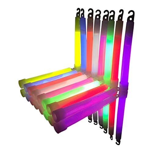 Premium 6 inch Glow Sticks + Lanyards (1.5cm Thick) - Glowsticks from (100 Pack, Mixed)