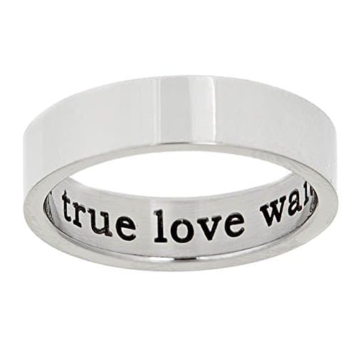 True Love Waits Inside Stainless Steel Purity Ring