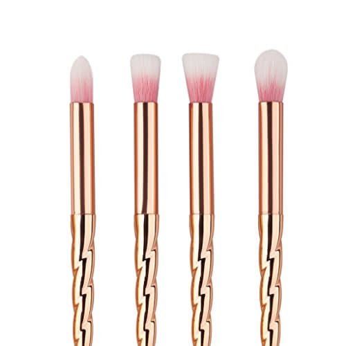 4PCS Profession Thread Unicorn Makeup Brush Sets Foundation Brush Kabuki Synthetic Beauty Tools
