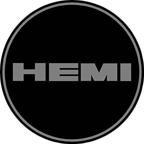 Hemi Black and Gray Replacement Decal Sticker 6 Piece Set (1.75")