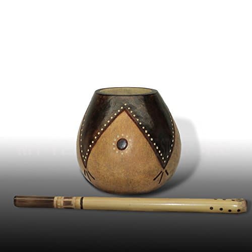 Artisan Yerba Mate Gourd And Bamboo Bombilla