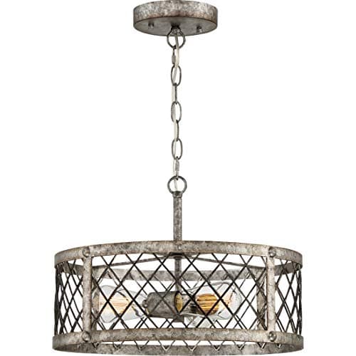 Quoizel BH1717RG Booth Semi-Flush Mount, Rustic Gold