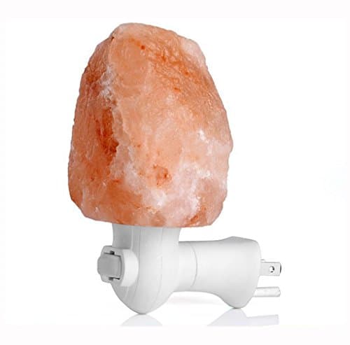 Himalayan Salt Lamp Mini Natural Crystal Salt Light, Baihe Hand Crafted Salt Night Light, Air Purifying Salt Lamps for Home Office Bedroom ( 7W, UL Wall Plug )