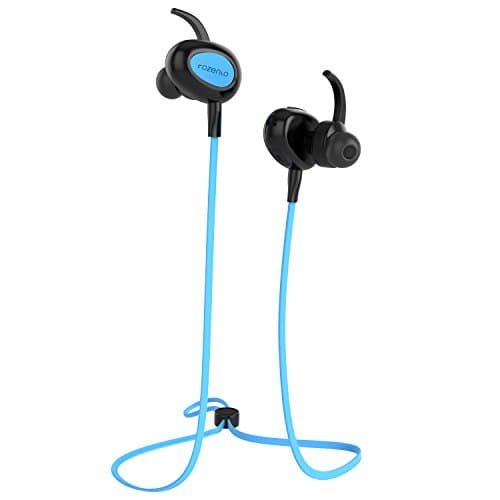 Bluetooth Headphones,EAKAI-Fozento Wireless Bluetooth Earphones, Bluetooth 4.1 Portable Wireless Stereo Soundbuds with Slim Lightweight, Sport Headset with Mic, works with iPhone, iPad, Samsung, Nexus, HTC, Echo Blue