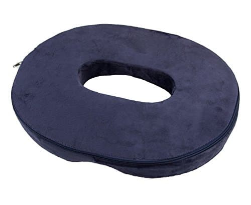 HOVERAREA Donut Seat Cushion, Memory Foam Comfort Tailbone Cushion Pillow for Hemorrhoids, Prostate, Pregnancy, Post-Surgery Relief (Deepblue)