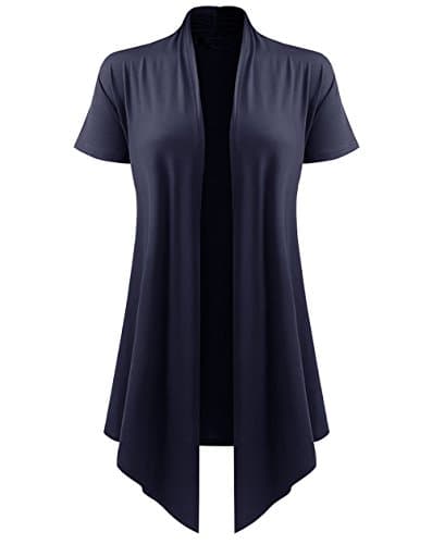 Dutebare Womens Short Sleeve Open Front Cardigan Lightweight Drape Cardigans