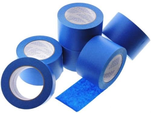 6 Rolls Premium 3" in x 60 yd USA PRO Grade Professional Blue Painters Tape Masking Trim Edge Clean Release Easy Removal NO RESIDUE (72MM x 55M 2.82 inch). 3D Printer bed deck cover 3D Print Removal