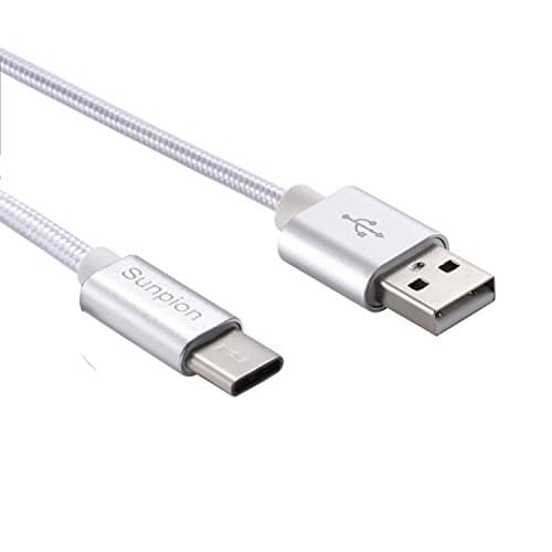 OTG Cable line,Sunpion USB Type C 3.1 to Type A Nylon Braided Cable for New Macbook 12 inch,ChromeBook Pixel,Nokia N1 Tablet,Asus Zen AiO and Othe Type-C Supported Devices (Silver)