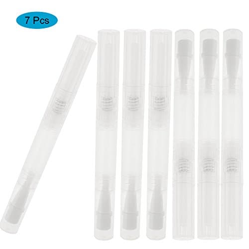 VOOA 7 Pcs 3ML Empty Transparent Twist Pen Cosmetic Container Lip Gloss Aluminum Eyelash Growth Liquid Nail Nutrient Oil Tube