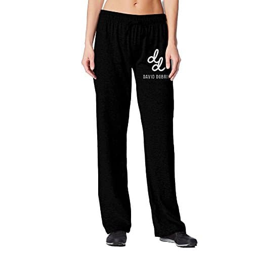 Fandao Women's David DOBRIK Dd Cotton Workout Pants Black Medium
