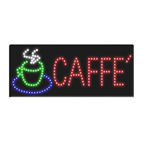 LED Coffee Cafe Shop Open Light Sign Super Bright High Quality Electric Advertising Display Board for Tea Cappuccino Espresso Bar Business Shop Store Window Bedroom 32 x 13 inches