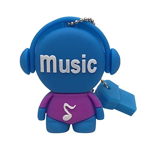 usb 2.0 flash drive 32gb pvc cartoon cool flash drive cute gift u disk Creative personality flash memory stick Mass Storage fashion (Blue)