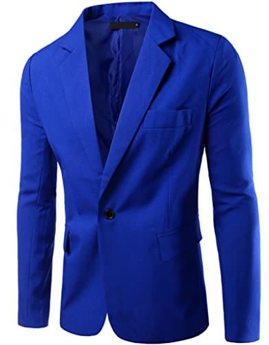 REYUY Men's Slim Fit Notched Lapel Single Breasted Suit Jacket