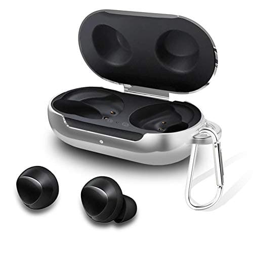 bulrusely Headphone Case Wireless Bluetooth Headphone Protection Case With Carabiner, PU Plated Drop-proof Siamese Case Carabiner For Samsung Galaxy Buds