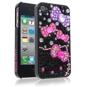 Hello Kitty Rhinestone Case for Apple iPhone 4/4s - Black