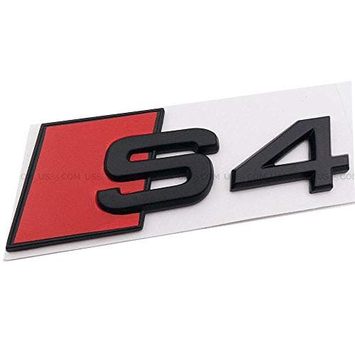 US85 OEM Size ABS Nameplate S4 Matte Black Emblem 3D Trunk Logo Badge Decoration