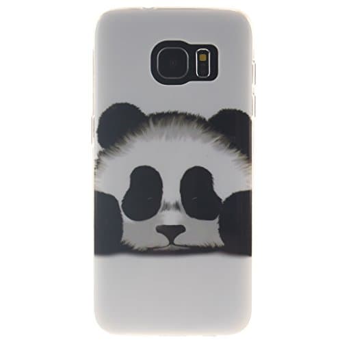 Galaxy S6 Edge G9250 case,Ramidy Cute panda Printing Soft TPU Gel Silicone Clear Bumper Protectiove Skin Case Cover For Samsung Galaxy S6 Edge G9250