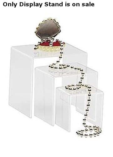 Retail Set of 3 Molded Acrylic Riser, Size: Small, Medium and Large