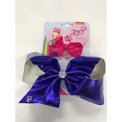 JoJo Siwa Metallic Bow 2 Pack - Navy
