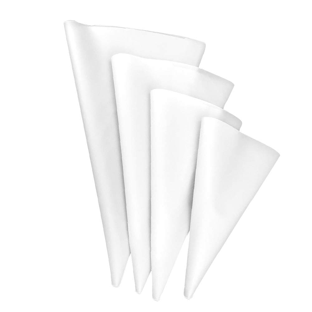 Danigrefinb Baking Tools and Accessories & Gadgets 4Pcs Reusable Silicone Icing Piping Cream Pastry Bag Nozzle DIY Cake Baking Tool - White