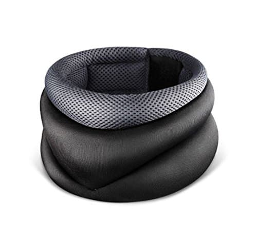 Neck Support Brace Cervical Collar Neck Rest Relieves Cervical Pain & Pressure in Spine, Posture Correction, Stabilizes Vertebrae, Keep Warm with Velour Cover (Grey)