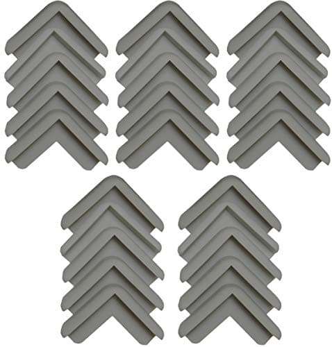 Boing Safety | Mini 2D Rubber Corner Guards | 25 Pack | Grey