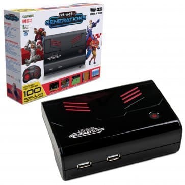 Retro-Bit Generations + HDMI Cable + 8GB SD Card- Plug and Play Game Retro Console Red/Black Over 90+ Arcade Games
