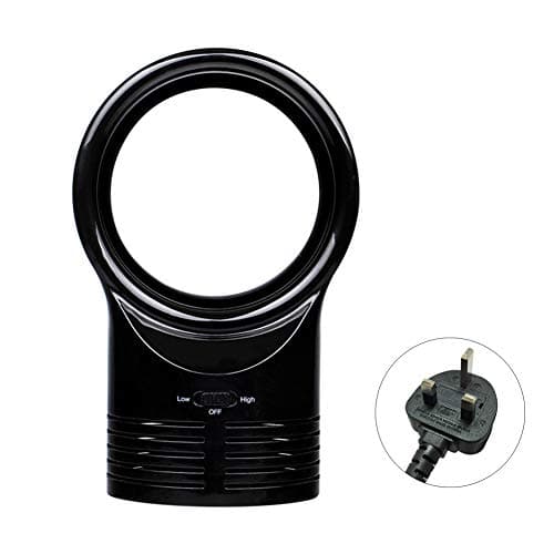 Brave669 Home Office Electric Mini Portable Adjustable Wind Speed Desk Bladeless Fan White UK Plug