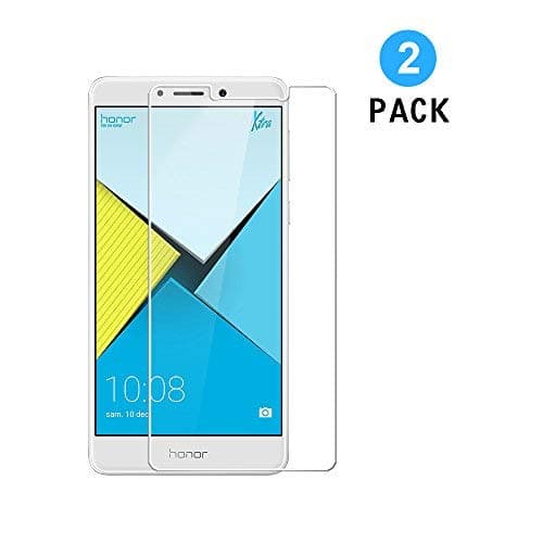 WEOFUN Huawei Honor 6X Screen Protector 2 Pack, Tempered glass for Huawei Honor 6X Glass Protector Film 5.5 inch- Transparent (0.33mm,Ultra Clear)