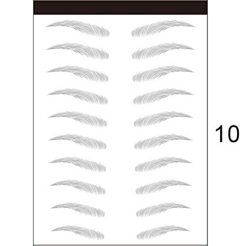 Lishiny 3D Stick-On Eyebrows Sticker Eye Brow Makeup Decal Natural Tattoo Eyebrow Stickers for Woman Makeup